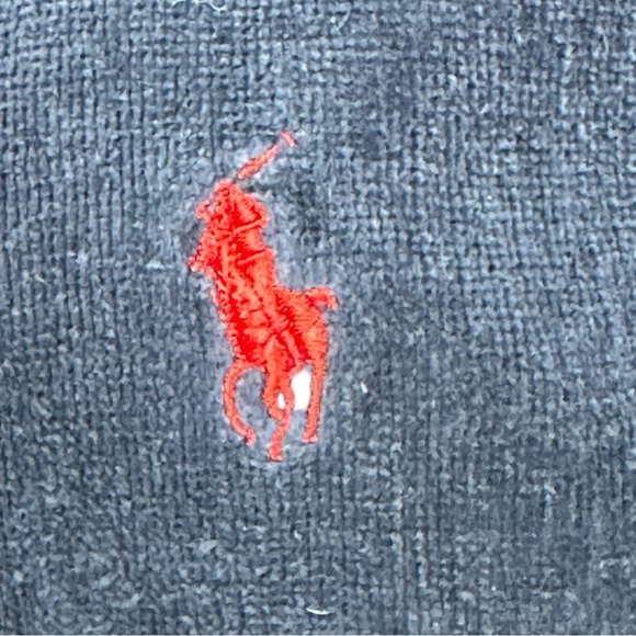 Polo Ralph Lauren Terry Cloth Robe Men's Small/Medium Belted Blue Logo Cotton - Picture 9 of 9